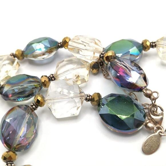 Vintage Large Crystal Donna Dressler Necklace, Sterling Silver, 21 Inches - Picture 11 of 12